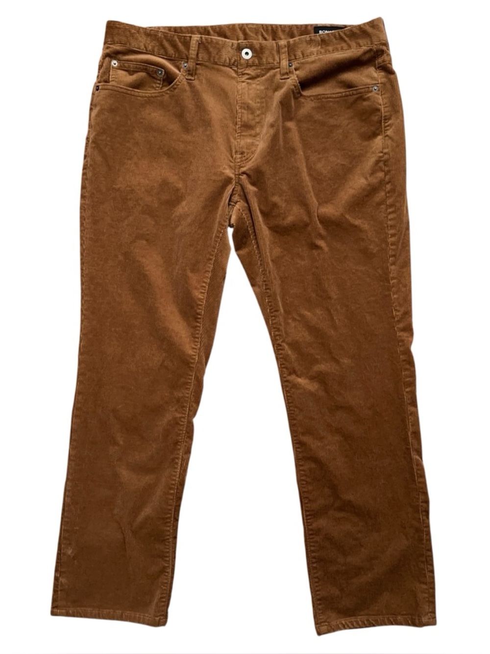 Bonobos Corduroy Pants Mens Size 35x28 Slim Fit Stretch 5-Pockets Brown
